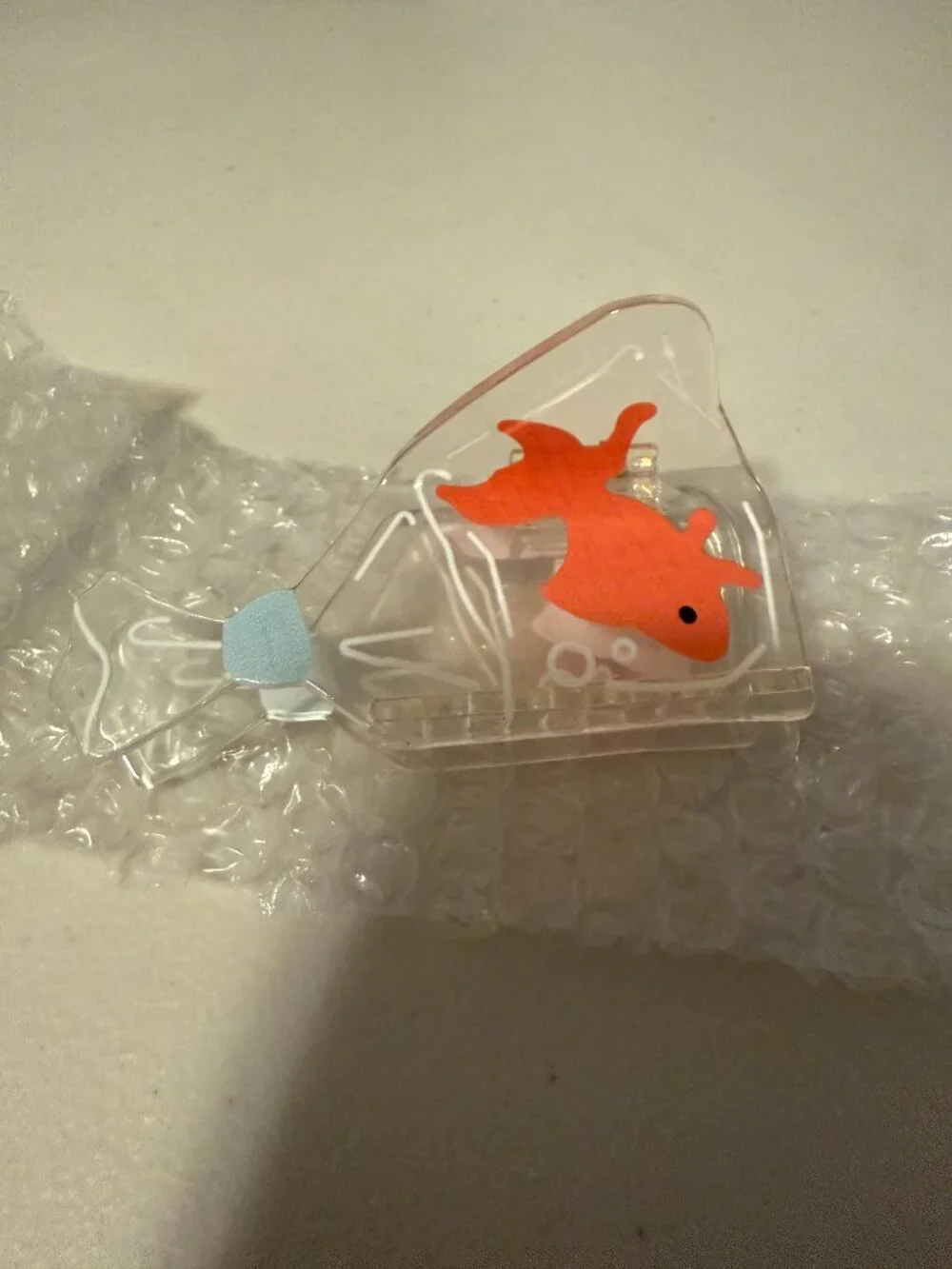 Goldfish in Bag Claw Clip Hair Accessory